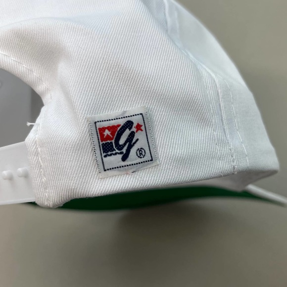 Vintage The Game AT&T Snapback Hat Adult White Split Bar Logo Glued Tag 90s - Picture 5 of 7